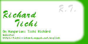 richard tichi business card